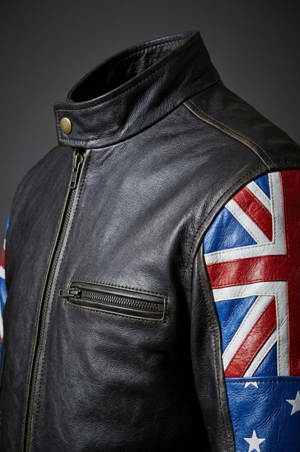 M031 New Australian Flag New Men's Cafe Racer Jacket 2020