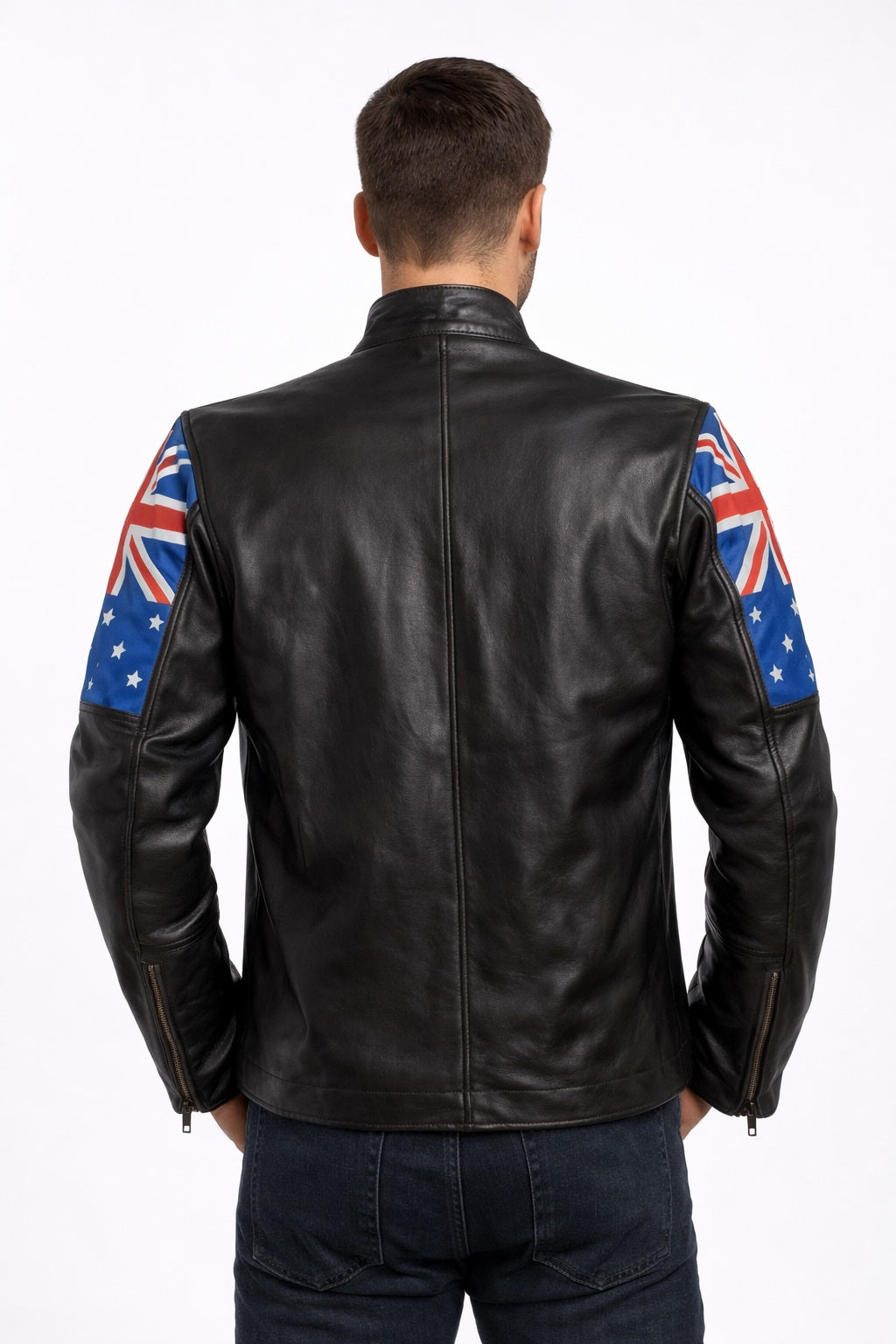 M031 New Australian Flag New Men's Cafe Racer Jacket 2020