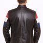 M033 HoL Brand Dutch Netherlands Flag Brown Genuine Leather Jacket For Men's