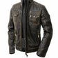 New M036 Multi Zipper Distressed Casual Wear Biker  Men's Jacket