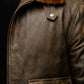 M037 Aviator A-2 Real Bomber Flight Jacket Distressed Brown Men's Leather Jacket