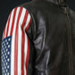 M039 New Style 2019 Racer US Flag Men's Leather Jacket