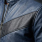 M041 Navy Blue Motorcycle Leather Style Classic Men's Genuine Biker Jacket