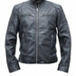 Cafe Racer Retro M042 Men's Black Real Leather Jacket 2020