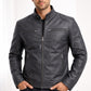 Cafe Racer Retro M042 Men's Black Real Leather Jacket 2020