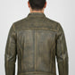 M048 Vintage Style Motorcycle Distressed Wax Biker Racer Jacket
