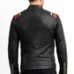 M053 Cafe Racer Retro 3 Vintage Distressed Motorcycle Black Jacket