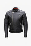 M071 Men Biker Real Leather Jacket Black - Cafe Racer Jacket