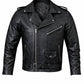 M075 Black Brando Real Leather Jacket