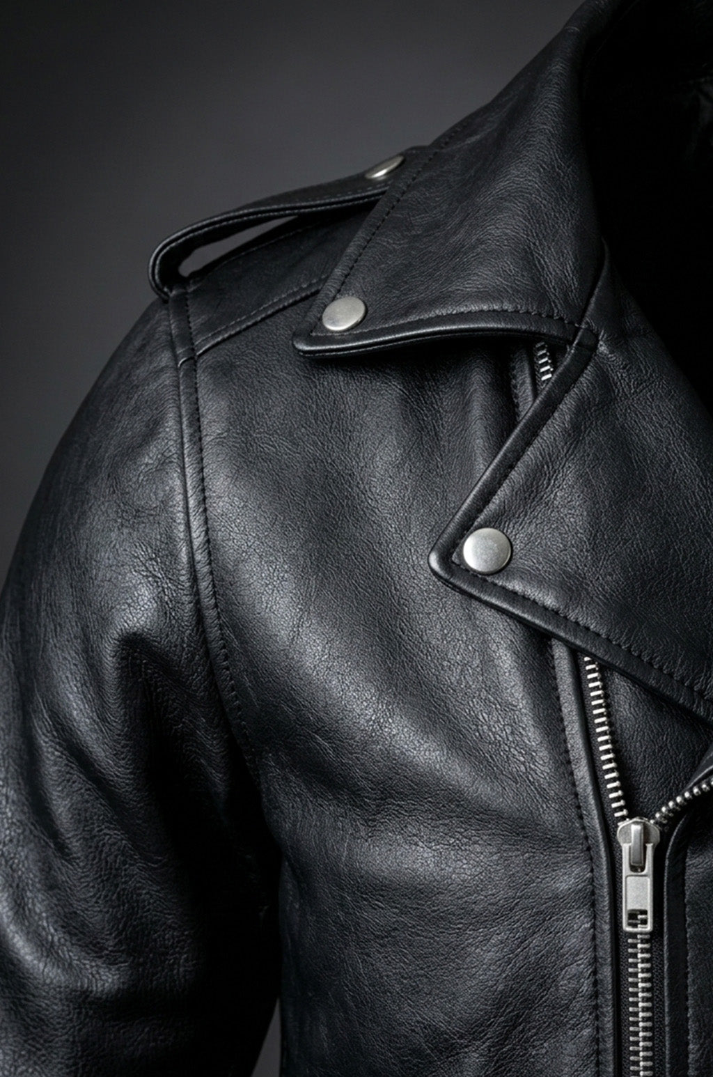 M075 Black Brando Real Leather Jacket