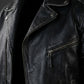 M077 Free Authentic Black Wallet Real Leather Jacket