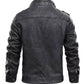Men Vintage Black Classic Distress Wax Motorcycle Real Leather Biker Jacket