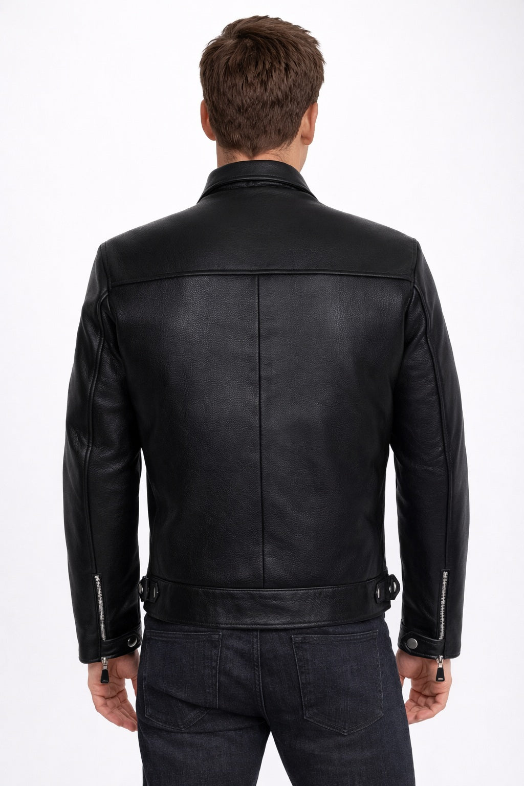 M082 German Luftwaffe Cowhide Biker Style Men's Jacket
