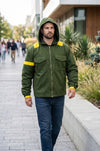 MCJ03 Tyler Joseph Twenty One Pilots Storm Again Jumpsuit Cotton Green Hood Jacket
