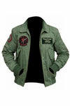MCJ04 US Army Tom Cruise Top Gun Green Cotton Real Denim Jacket