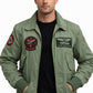 MCJ04 US Army Tom Cruise Top Gun Green Cotton Real Denim Jacket