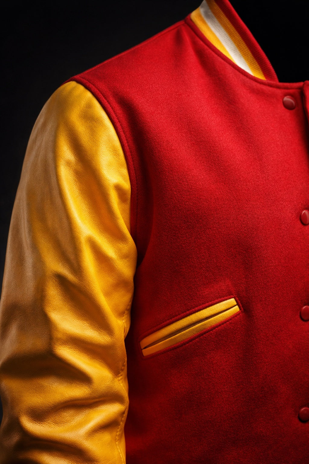 MCJ06 Michael Jackson Thriller M Logo Varsity Summer Wear Real Wool Jacket For Men's