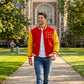MCJ06 Michael Jackson Thriller M Logo Varsity Summer Wear Real Wool Jacket For Men's