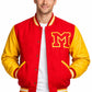MCJ06 Michael Jackson Thriller M Logo Varsity Summer Wear Real Wool Jacket For Men's