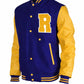 MCJ07 Archie Andrews Riverdale Varsity Bomber R Letterman Summer Real Wool blue Jacket