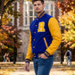 MCJ07 Archie Andrews Riverdale Varsity Bomber R Letterman Summer Real Wool blue Jacket