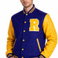 MCJ07 Archie Andrews Riverdale Varsity Bomber R Letterman Summer Real Wool blue Jacket