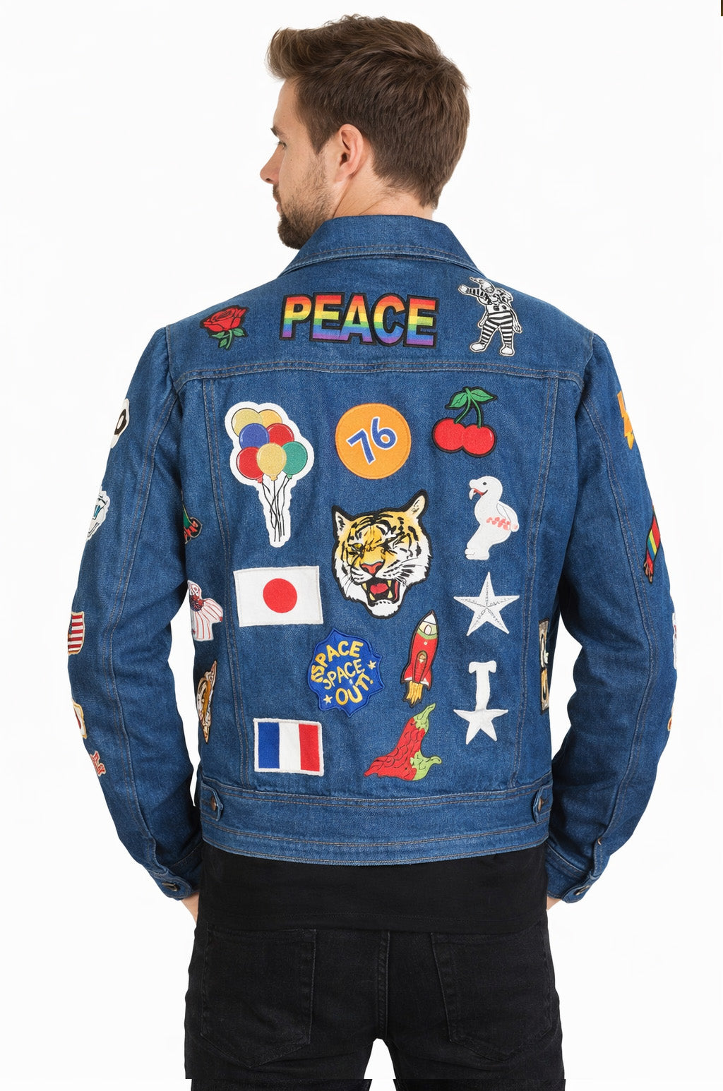 MDJ01 Taron Egerton Rocketman Elton John Fashion Denim Jacket