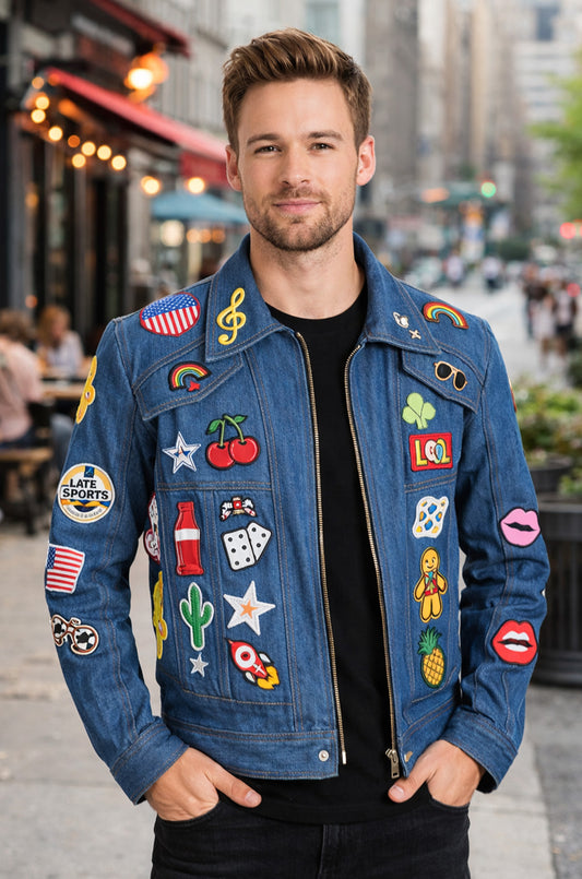 MDJ01 Taron Egerton Rocketman Elton John Fashion Denim Jacket