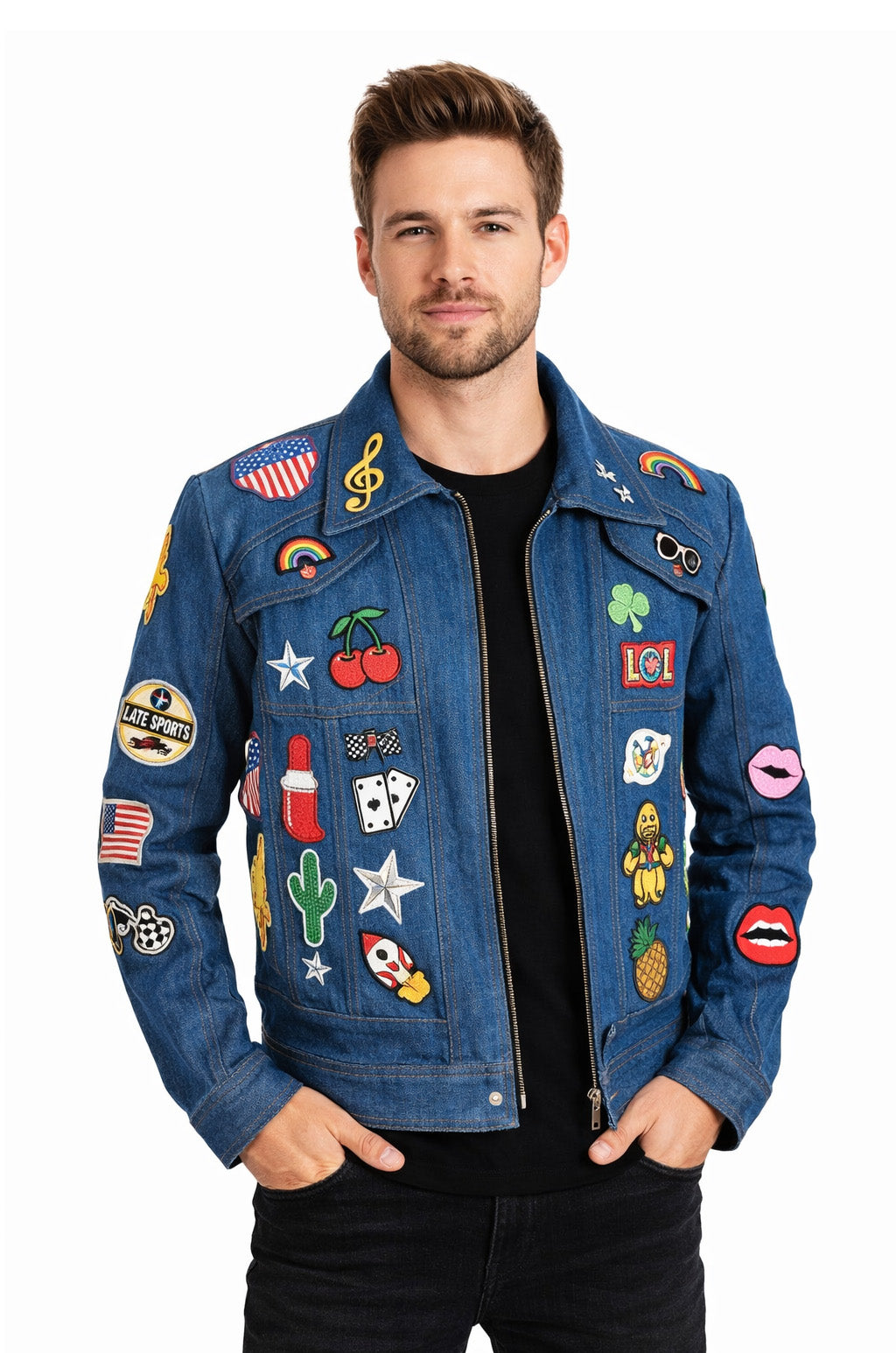 MDJ01 Taron Egerton Rocketman Elton John Fashion Denim Jacket