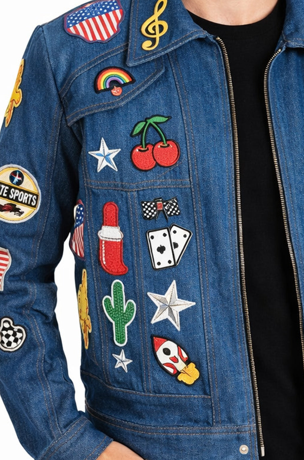 MDJ01 Taron Egerton Rocketman Elton John Fashion Denim Jacket