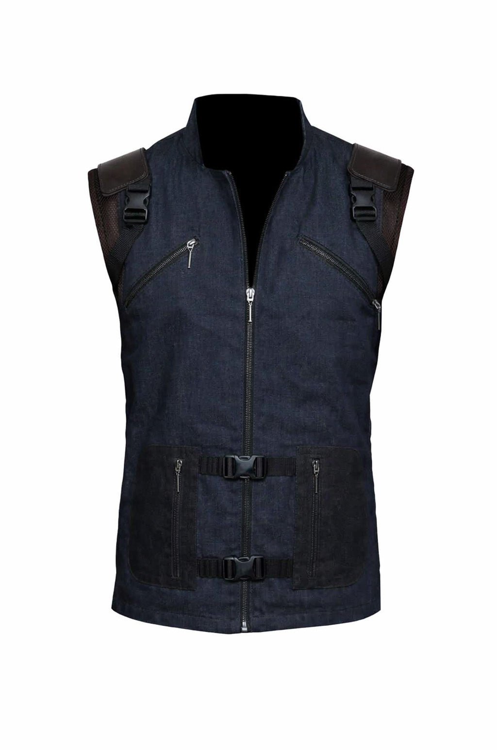 MDJ02 HoL Branded Denim Blue Vest for Men's