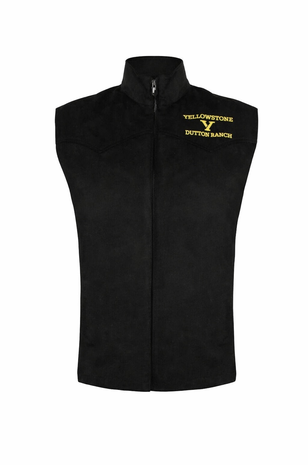 MDJ08 Yellowstone Men's Vest Wool Kevin Costner John Dutton Black Denim Jacket