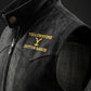 MDJ08 Yellowstone Men's Vest Wool Kevin Costner John Dutton Black Denim Jacket