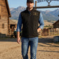 MDJ08 Yellowstone Men's Vest Wool Kevin Costner John Dutton Black Denim Jacket