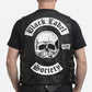 MDV03 Black Label Society Genuine Leather Zakk Wylde Vest BLS Patches