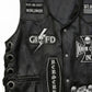 MDV03 Black Label Society Genuine Leather Zakk Wylde Vest BLS Patches