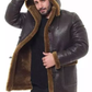 MFC04 RAF B3 Real Shearling Inner Real Quality Fur Sheep Genuine Leather Bomber Coat