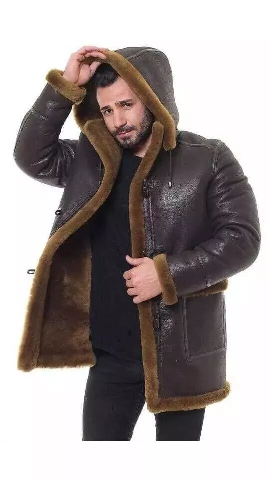 MFC04 RAF B3 Real Shearling Inner Real Quality Fur Sheep Genuine Leather Bomber Coat