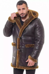 MFC04 RAF B3 Real Shearling Inner Real Quality Fur Sheep Genuine Leather Bomber Coat
