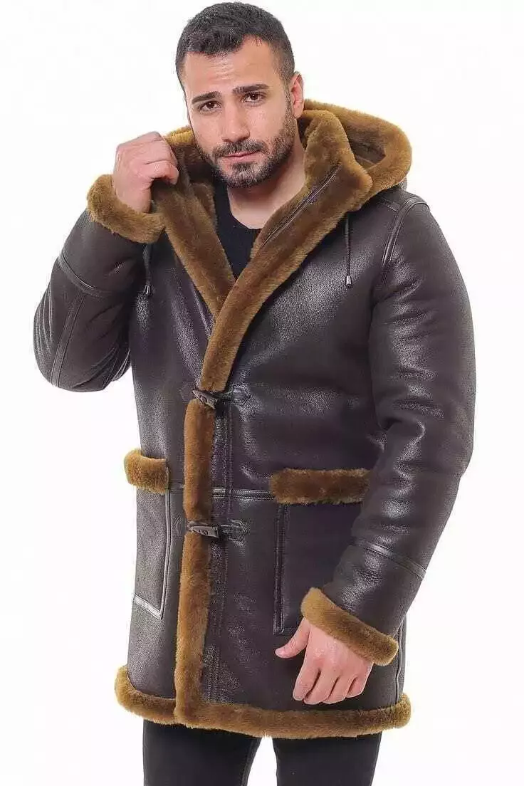 MFC04 RAF B3 Real Shearling Inner Real Quality Fur Sheep Genuine Leather Bomber Coat