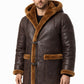 MFC04 RAF B3 Real Shearling Inner Real Quality Fur Sheep Genuine Leather Bomber Coat