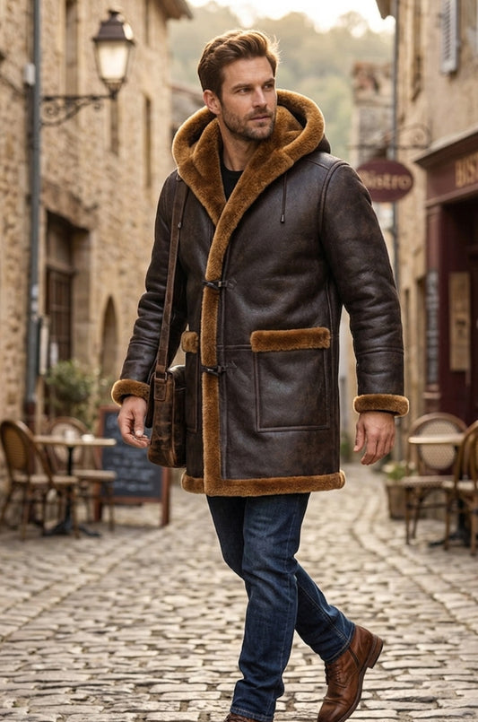 MFC04 RAF B3 Real Shearling Inner Real Quality Fur Sheep Genuine Leather Bomber Coat