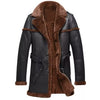 MFC05 Men Army Style Real Sheep Leather Shearling Fur Extreme Weather Coat Classic Brown Coat