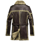 MFC05 Men Army Style Real Sheep Leather Shearling Fur Extreme Weather Coat Classic Brown Coat