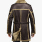 MFC05 Men Army Style Real Sheep Leather Shearling Fur Extreme Weather Coat Classic Brown Coat