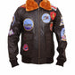 MMJ01 Top Gun: Tom Cruise Movie A2 Real Cow Leather Jacket