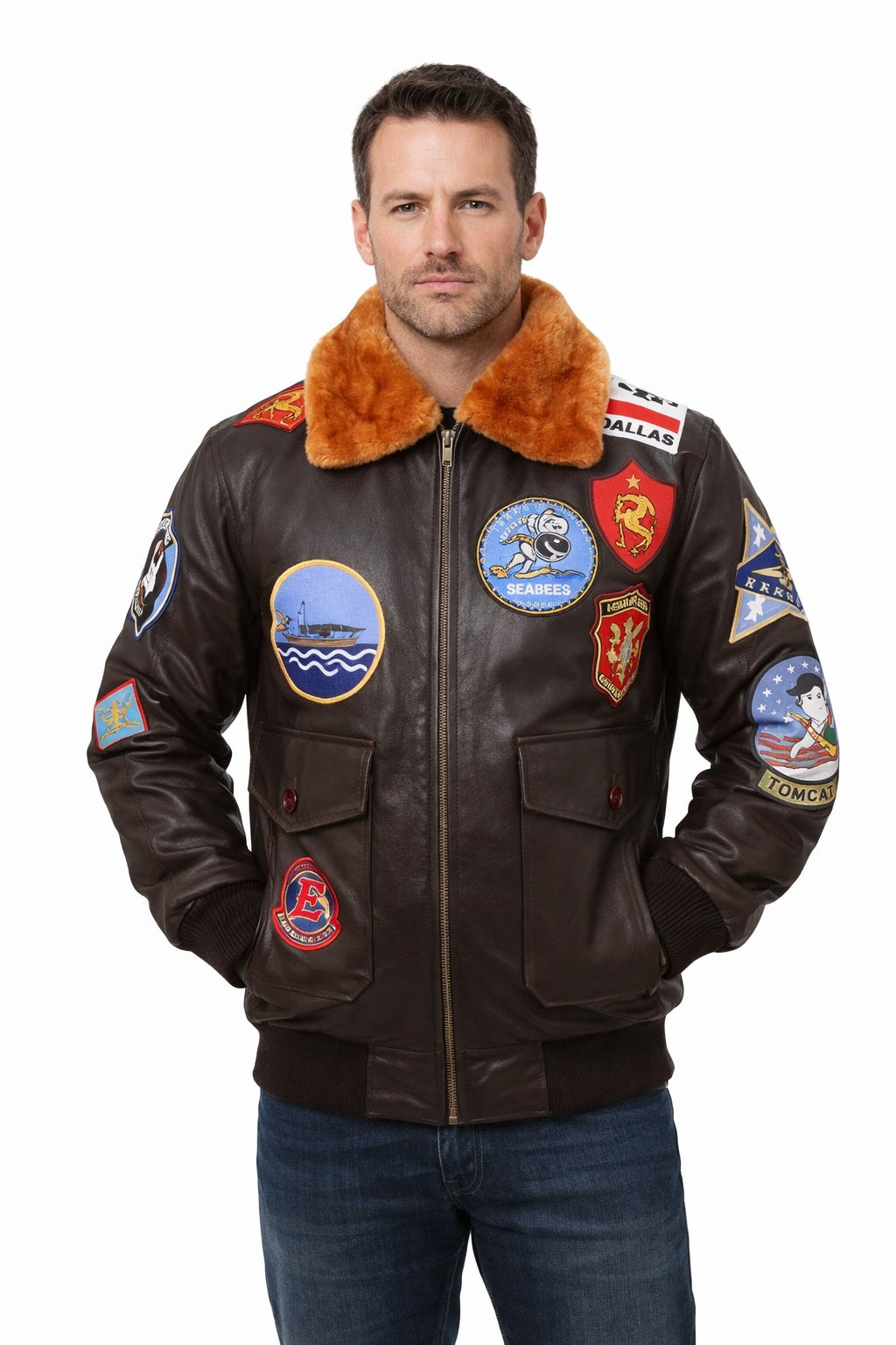 MMJ01 Top Gun: Tom Cruise Movie A2 Real Cow Leather Jacket