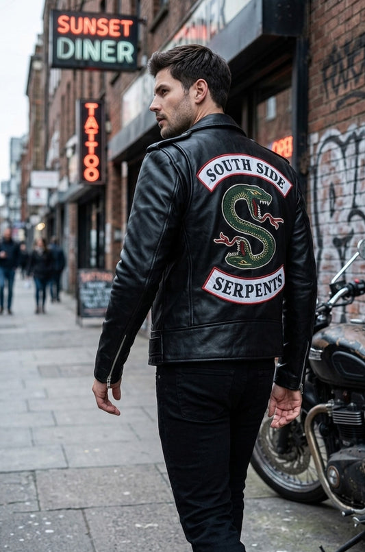 MMJ02 Riverdale Jughead Jones SouthSide Serpent Leather Jacket