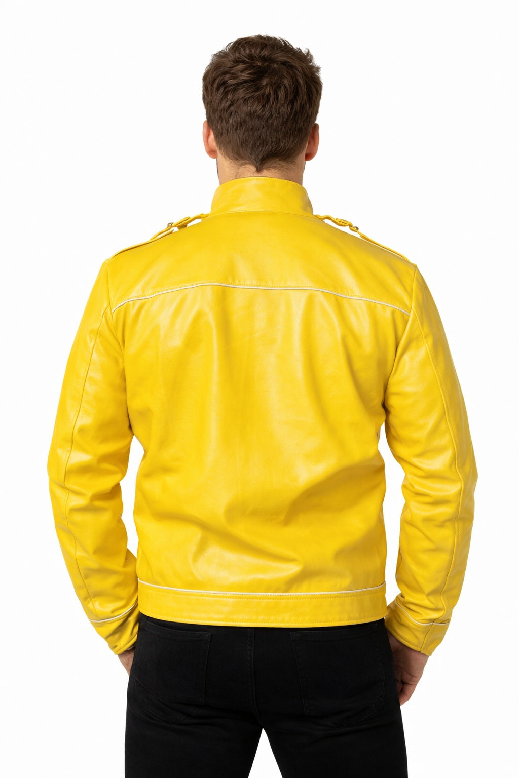 MMJ05 Men's Freddie Mercury Wembley Concert Yellow Jacket