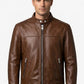 MP003 Racing Legends Speedway Vintage Leather Jacket - Retro Muscle Car Design